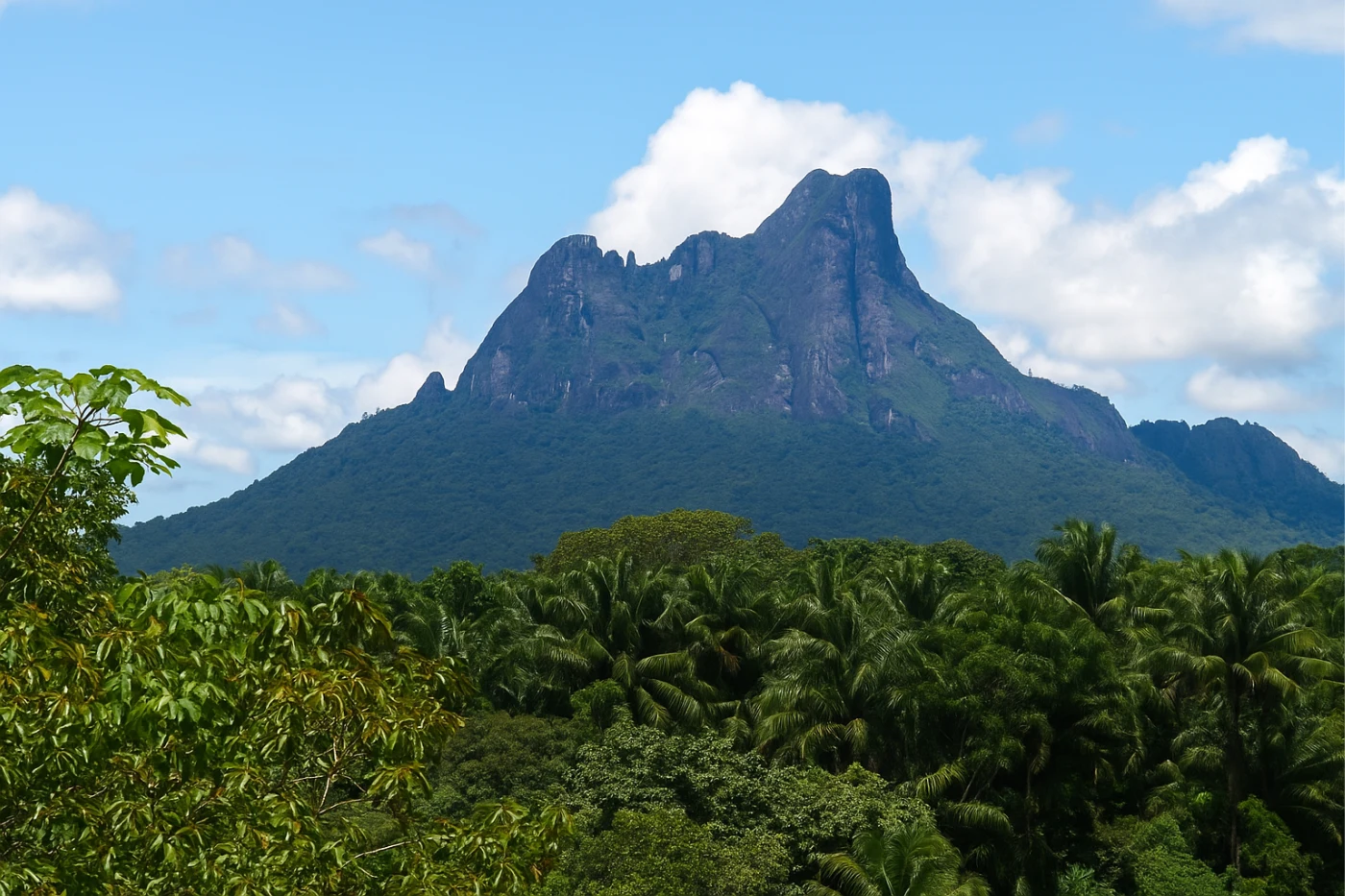 Serra do Pardo National Park – Amazon Wilderness Serra do Pardo mountain and rainforest under a blue sky in Pará